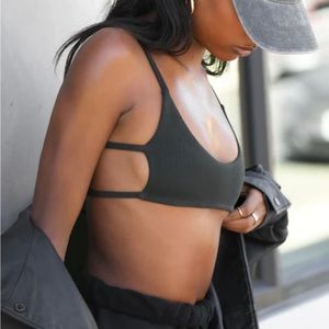 Joah brown cage bra- in BLACK